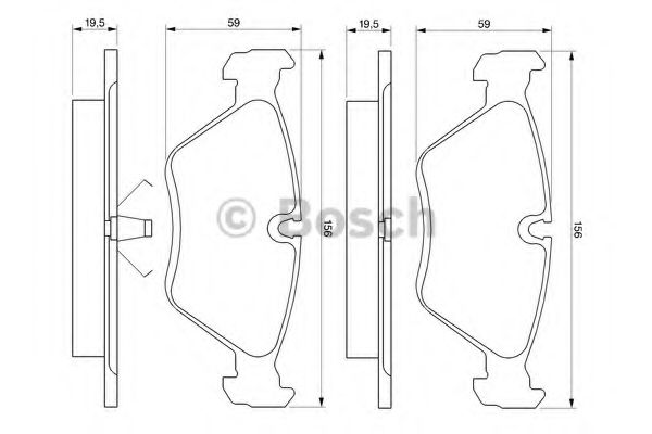 BOSCH - 0 986 461 752 - Комплект тормозных колодок, дисковый тормоз (Тормозная система)