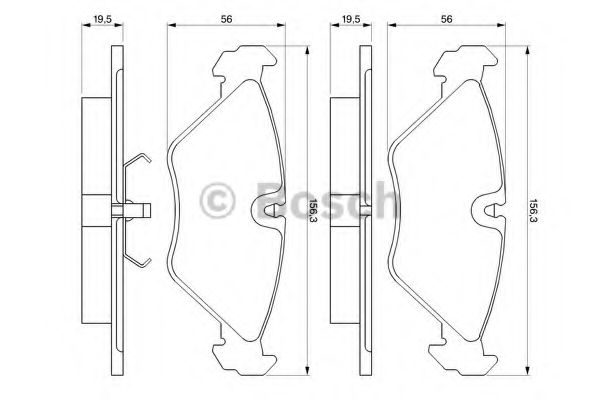 BOSCH - 0 986 461 766 - Комплект тормозных колодок, дисковый тормоз (Тормозная система)