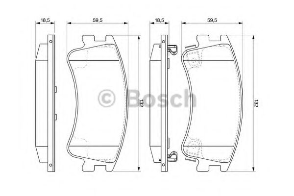 BOSCH - 0 986 494 079 - Комплект тормозных колодок, дисковый тормоз (Тормозная система)