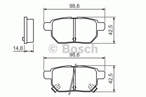 BOSCH - 0 986 494 328 - Комплект тормозных колодок, дисковый тормоз (Тормозная система)