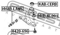 FEBEST - KAB-CERB - Подвеска, рычаг независимой подвески колеса (Подвеска колеса)