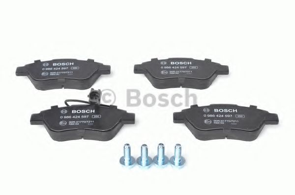 BOSCH - 0 986 424 597 - Комплект тормозных колодок, дисковый тормоз (Тормозная система)