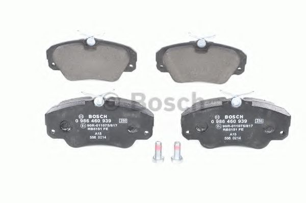 BOSCH - 0 986 460 939 - Комплект тормозных колодок, дисковый тормоз (Тормозная система)