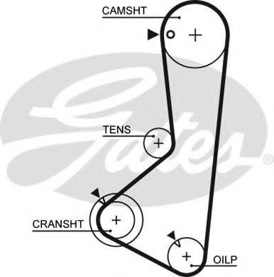 GATES - 5374XS - Ремень ГРМ (Ременный привод)