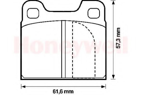 BENDIX - 571230B - Комплект тормозных колодок, дисковый тормоз