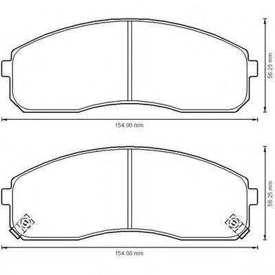 BENDIX - 572532B - Комплект тормозных колодок, дисковый тормоз