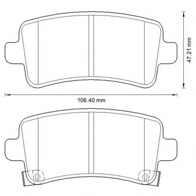 BENDIX - 573313B - Комплект тормозных колодок, дисковый тормоз