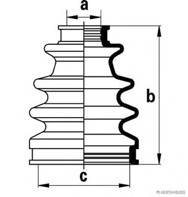 HERTH+BUSS JAKOPARTS - J2882008 - Комплект пылника, приводной вал (Привод колеса)