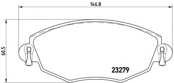 BREMBO - P 24 060 - Комплект тормозных колодок, дисковый тормоз (Тормозная система)