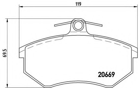 BREMBO - P 85 092 - Комплект тормозных колодок, дисковый тормоз (Тормозная система)