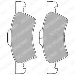 DELPHI - LP1693 - Комплект тормозных колодок, дисковый тормоз (Тормозная система)