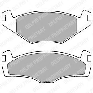 DELPHI - LP979 - Комплект тормозных колодок, дисковый тормоз (Тормозная система)