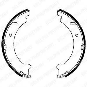 DELPHI - LS1781 - Комплект тормозных колодок, стояночная тормозная система (Тормозная система)