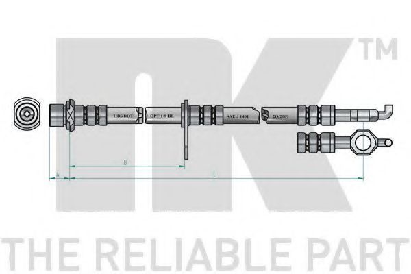 NK - 854538 - Тормозной шланг (Тормозная система)