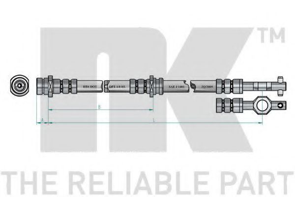 NK - 853213 - Тормозной шланг (Тормозная система)