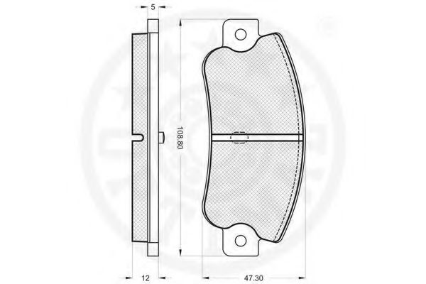 OPTIMAL - 9617 - Комплект тормозных колодок, дисковый тормоз (Тормозная система)