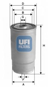 UFI - 24.379.01 - Топливный фильтр (Система подачи топлива)