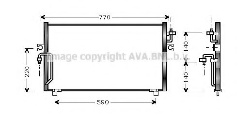 AVA QUALITY COOLING - DN5182 - Конденсатор, кондиционер (Кондиционер)