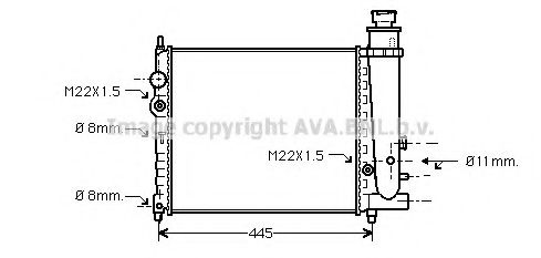 AVA QUALITY COOLING - PE2078 - Радиатор, охлаждение двигателя (Охлаждение)