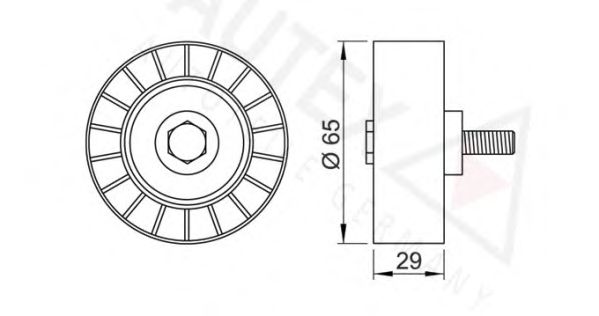 AUTEX - 651351 - Паразитный / ведущий ролик, поликлиновой ремень (Ременный привод)