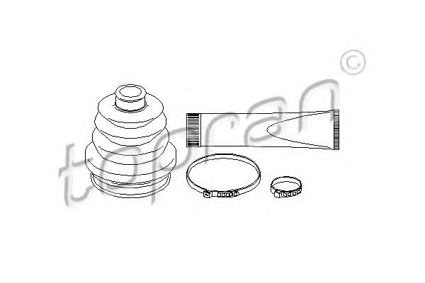 TOPRAN - 202 425 - Комплект пылника, приводной вал (Привод колеса)