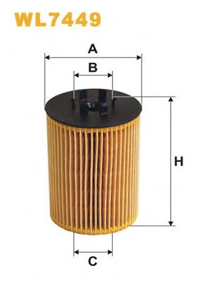 WIX FILTERS - WL7449 - Масляный фильтр (Смазывание)