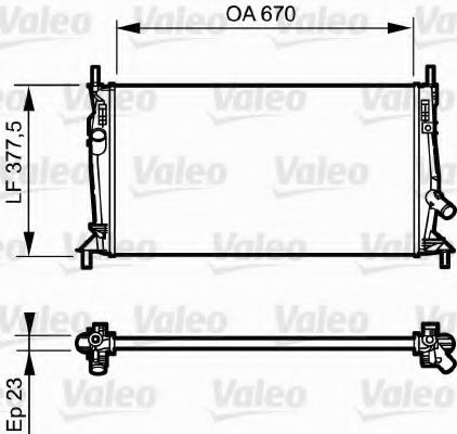 VALEO - 734320 - Радиатор, охлаждение двигателя (Охлаждение)