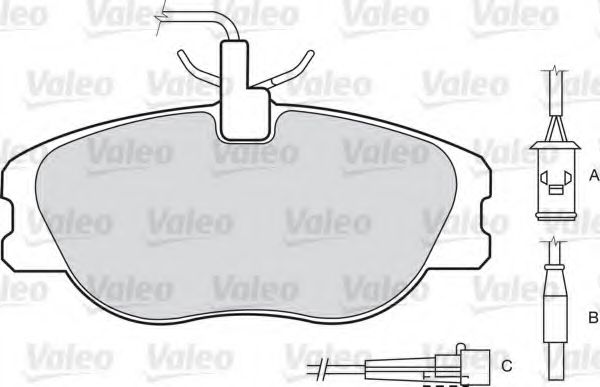 VALEO - 540533 - Комплект тормозных колодок, дисковый тормоз (Тормозная система)