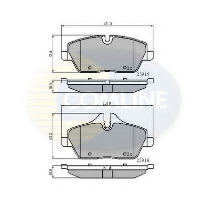 COMLINE - CBP01531 - Комплект тормозных колодок, дисковый тормоз (Тормозная система)