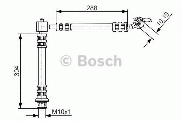 BOSCH - 1 987 476 452 - Тормозной шланг (Тормозная система)