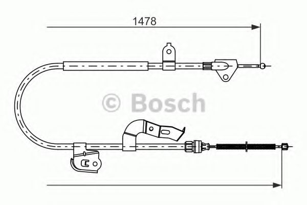 BOSCH - 1 987 477 951 - Трос, стояночная тормозная система (Тормозная система)