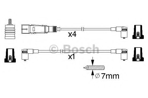 BOSCH - 0 986 356 360 - Комплект проводов зажигания (Система зажигания)