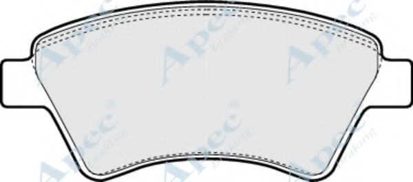 APEC BRAKING - PAD1306 - Комплект тормозных колодок, дисковый тормоз (Тормозная система)