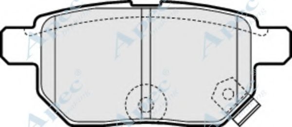 APEC BRAKING - PAD1578 - Комплект тормозных колодок, дисковый тормоз (Тормозная система)