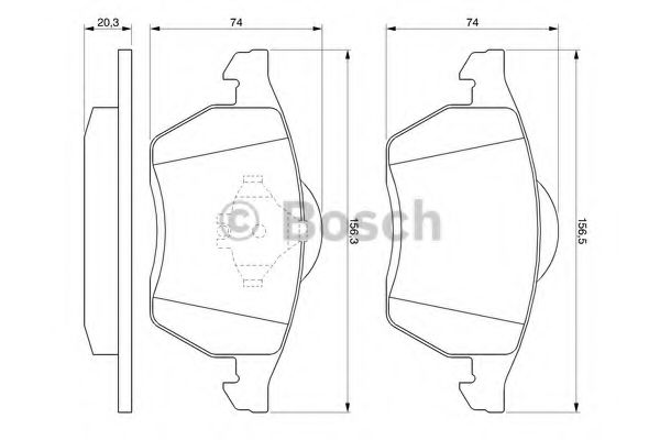 BOSCH - 0 986 494 003 - Комплект тормозных колодок, дисковый тормоз (Тормозная система)