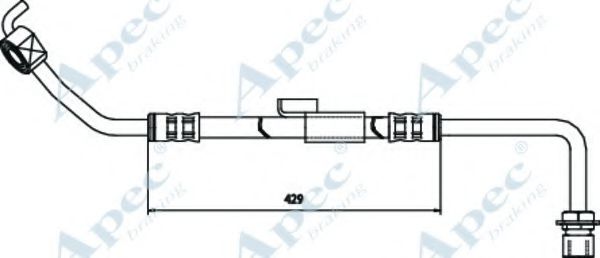 APEC BRAKING - HOS3247 - Тормозной шланг (Тормозная система)