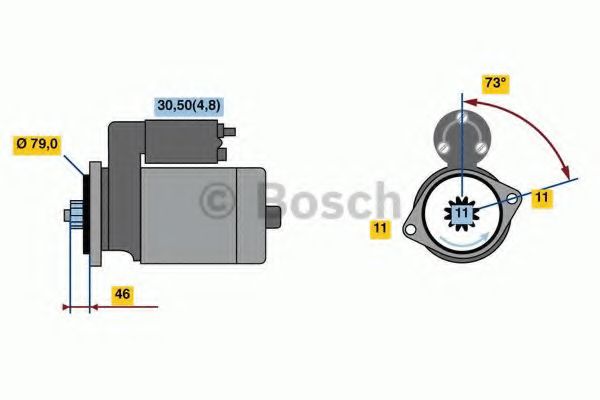 BOSCH - 0 001 123 044 - Стартер (Система стартера)