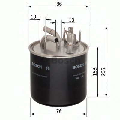 BOSCH - 0 450 906 459 - Топливный фильтр (Система подачи топлива)