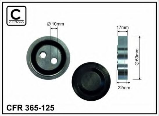 CAFFARO - 365-125 - Натяжной ролик, поликлиновойремень (Ременный привод)
