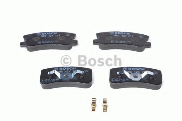 BOSCH - 0 986 424 717 - Комплект тормозных колодок, дисковый тормоз (Тормозная система)