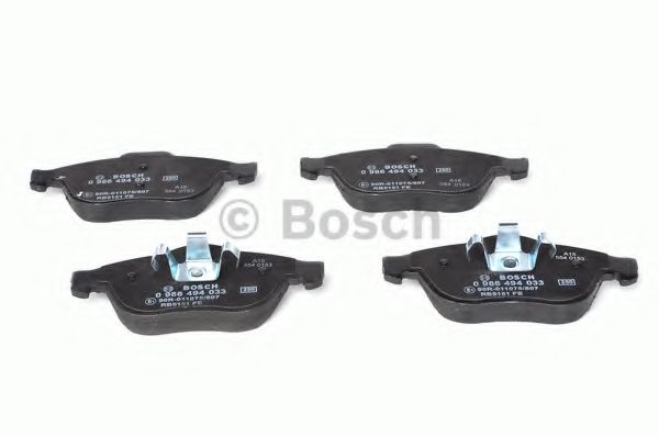 BOSCH - 0 986 494 033 - Комплект тормозных колодок, дисковый тормоз (Тормозная система)