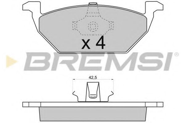 BREMSI - BP2712 - Комплект тормозных колодок, дисковый тормоз (Тормозная система)