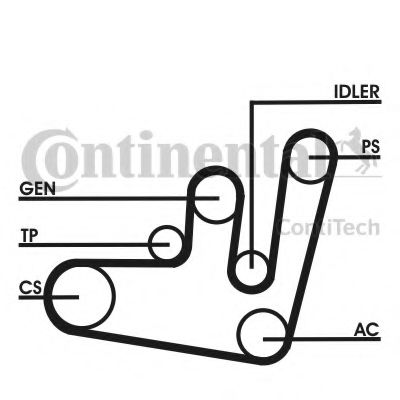 CONTITECH - 6PK1660D2 - Поликлиновой ременный комплект (Ременный привод)