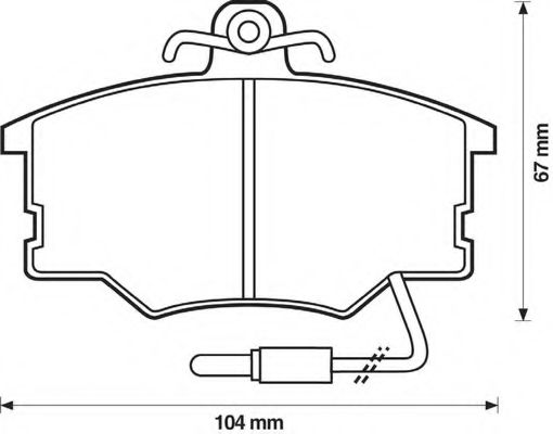 BENDIX - 571426X - Комплект тормозных колодок, дисковый тормоз