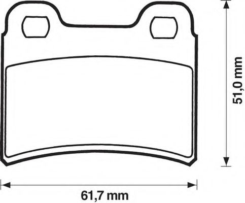 BENDIX - 571850B - Комплект тормозных колодок, дисковый тормоз