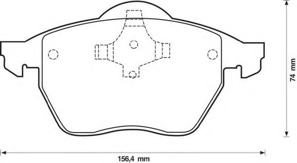 BENDIX - 571921B - Комплект тормозных колодок, дисковый тормоз