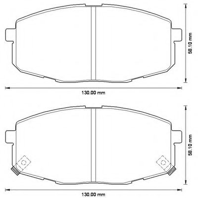 BENDIX - 572577B - Комплект тормозных колодок, дисковый тормоз