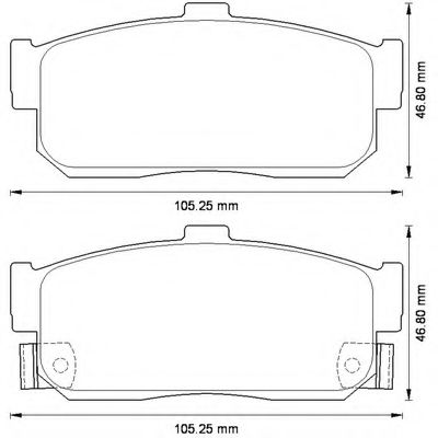 BENDIX - 572582B - Комплект тормозных колодок, дисковый тормоз