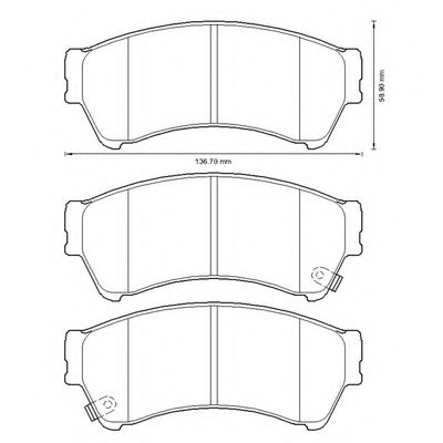 BENDIX - 572628B - Комплект тормозных колодок, дисковый тормоз