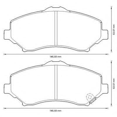 BENDIX - 573298B - Комплект тормозных колодок, дисковый тормоз